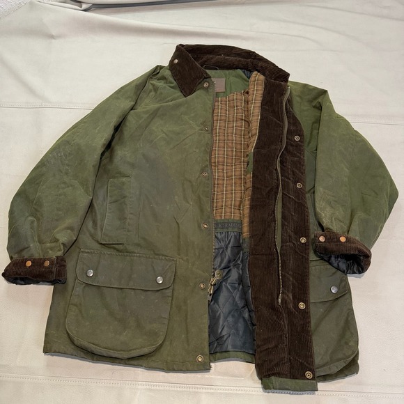 Barbour Other - Outback Trading Co Wax Oil Cotton Jacket Men Olive Corduroy Workwear Line-L-XXXX